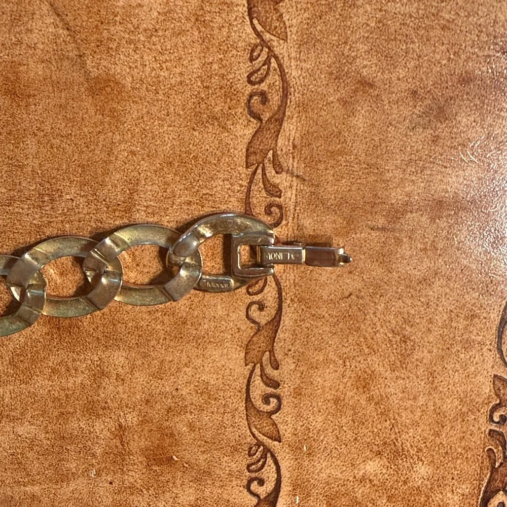 Vintage Monet Gold Tone Chain Link Necklace